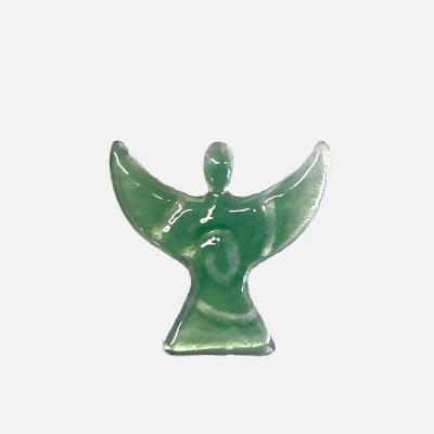 Engel aus Glas - klein - gr&uuml;n