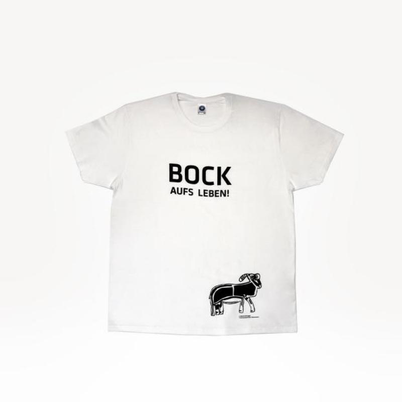 T-Shirt "Bock aufs Leben" Herren, weiß, M