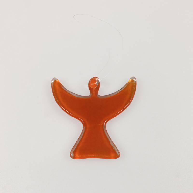 Engel aus Glas - klein - rot