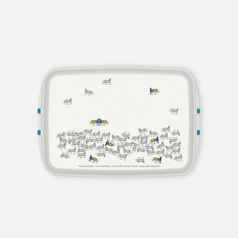 Lunchbox "Franzi trifft auf ihre:n Franzi", weiß