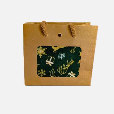Geschenktasche "Weihnachten grün-gold", klein