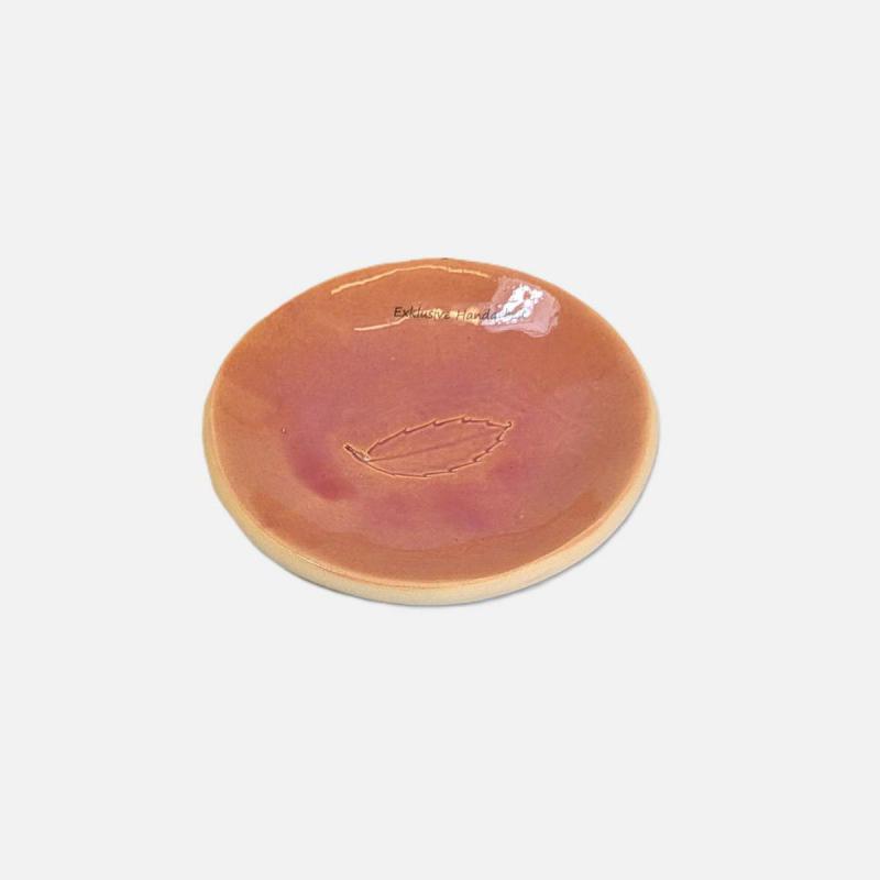 Tonteller, glasiert pfirischfarben