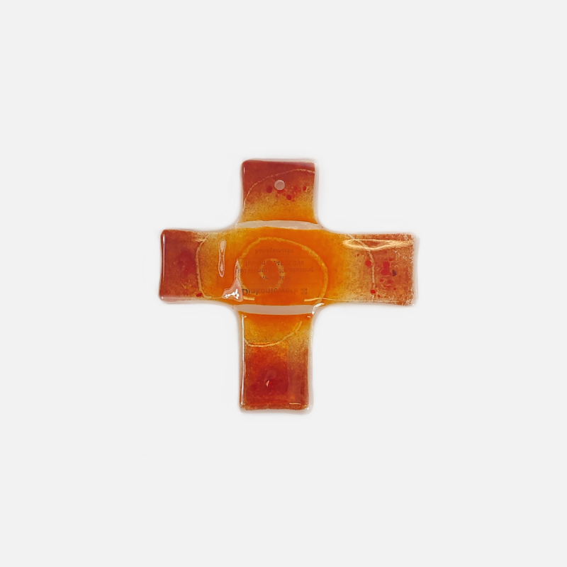 Kreuz aus Glas, rot