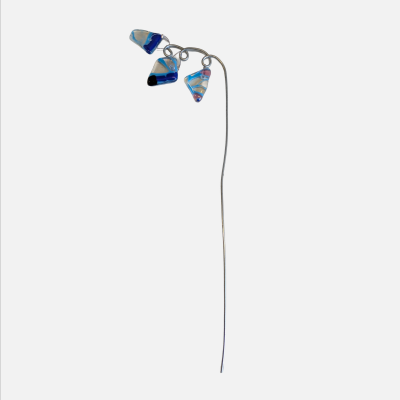Blumendekostab blau