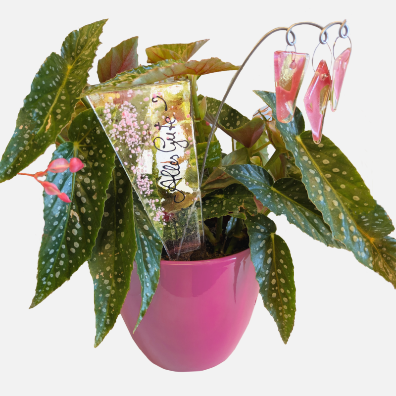 Blumendekostab rosa