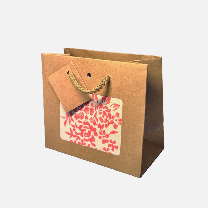 Geschenktasche "Rote Rosen" selbst bedruckt- klein