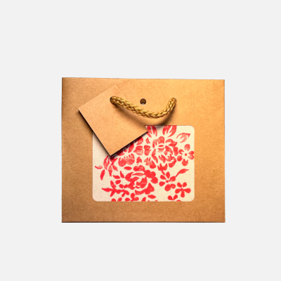 Geschenktasche "Rote Rosen" selbst bedruckt- klein